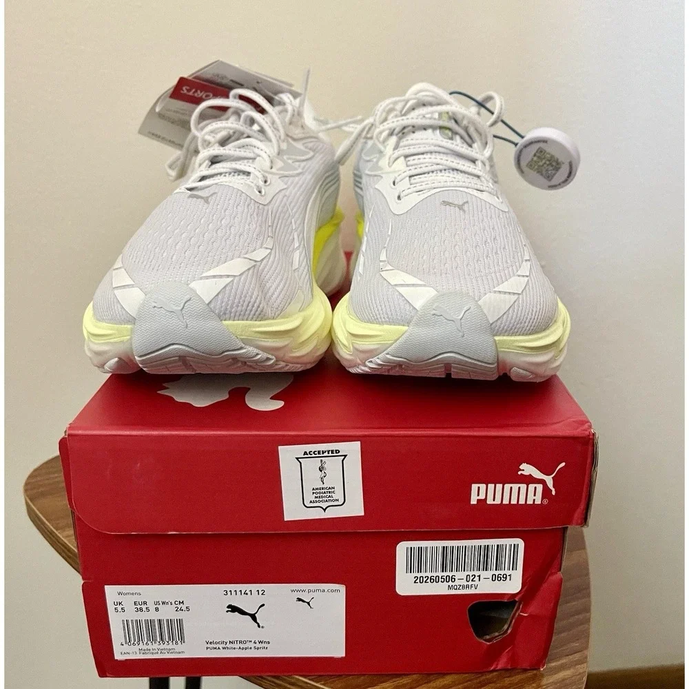 PUMA Velocity NITRO 4 Women's White Apple Spritz Running HYROX Size 8 - Picture 6 of 15